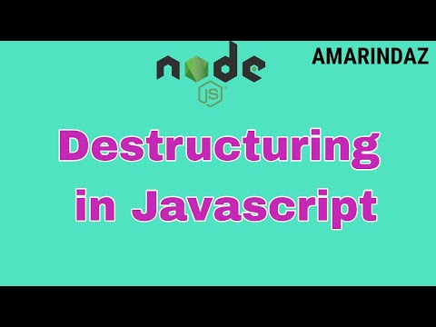 Destructuring In Javascript Node Js Tutorial For Beginners