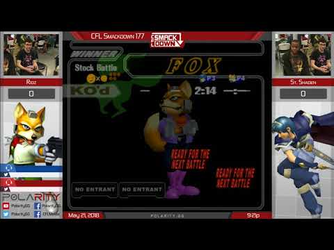 CFL Smackdown 177 Melee - Ridz (Fox) vs St Shaden (Marth) - Winners