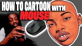 How To Cartoon With Mouse  in  Adobe Illustrator • Step-by-step Tutorial