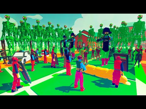 Zombie 100 Units vs  Army Soldier #17 - Totally Accurate Battle Simulator TABS