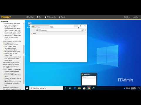 9.8.6 Create a Guest Network for BYOD : TestOut