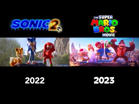 Sonic The Hedgehog 1 & 2 VS. The Super Mario Bros. Movie side-by-side @eganimation442