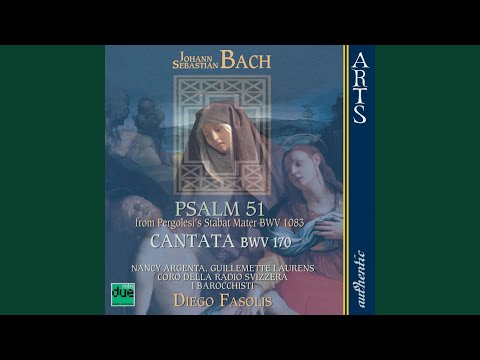 Psalm 51 From Pergolesi's Stabat Mater: "Dich Erzürnt Mein Tun Und Lassen" (Bach)