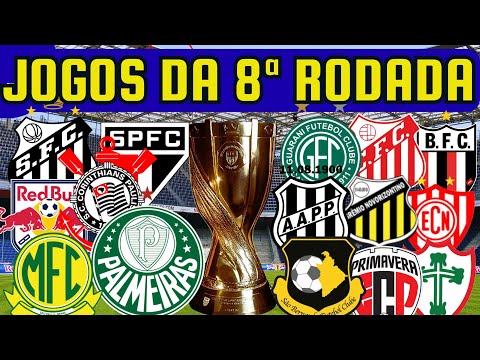PRÓXIMOS JOGOS DO CAMPEONATO PAULISTA| 8ª RODADA (ULTIMA RODADA| 14/02