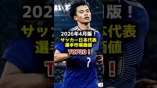 2026年4月版！サッカー日本代表選手市場価値TOP20！