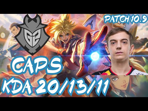 G2 Caps EZREAL vs APHELIOS ADC - EUW CHALLENGER - PATCH 10.9