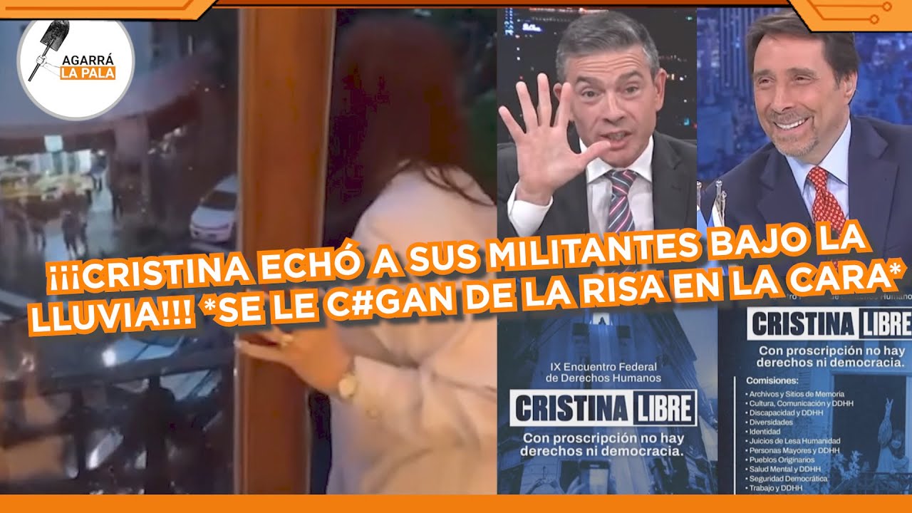CRISTINA ECHÓ A SUS MILITANTES BAJO LA LLUVIA AFUERA DE LA CÁRCEL Y SE LE C*AGAN DE RISA TODOS