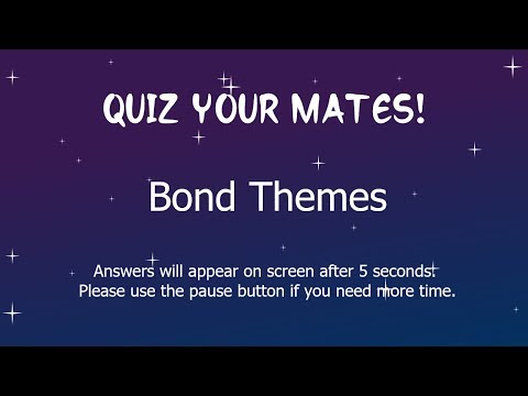 Bond Themes Quiz, with answers