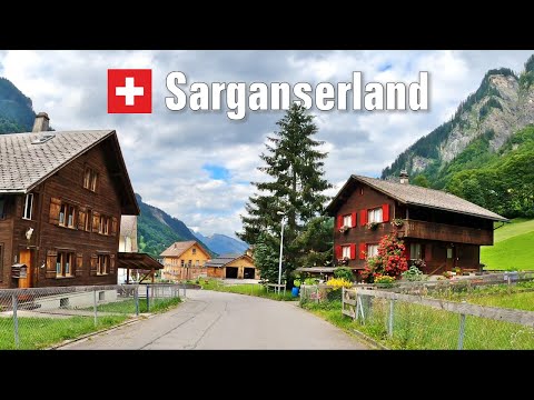 Sarganserland Switzerland 🇨🇭 Scenic Drive & Swiss Mountains View [4K]