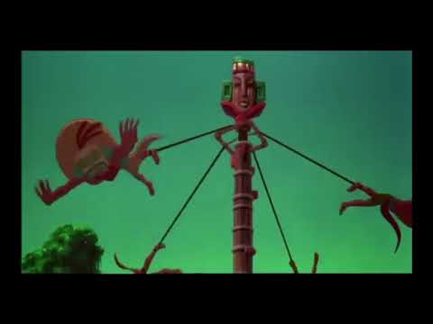 Trailer frame: Miguel and Tulio in gold-lit temple, mid-banter as the diegetic song sequence looms