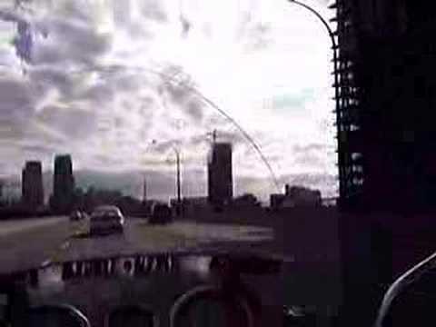 1986 Razor Sharp bike cutting trough ...Toronto Expwy East.