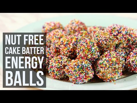 Nut-Free Cake Batter Energy Balls | Healthy Snack Recipe by Forkly