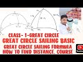 GREAT CIRCLE SAILING HOW TO DO HOW TO FIND DISTANCE COURSE GREAT CIRCLE FORMULA BASIC OF GREAT CIRC