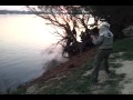 Fly fishing for Tiger fish in Zambezi river 