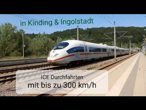 ICE's mit High Speed (300 km/h) in Kinding und Ingolstadt | + kurze Mitfahrt 1. Klasse MNX