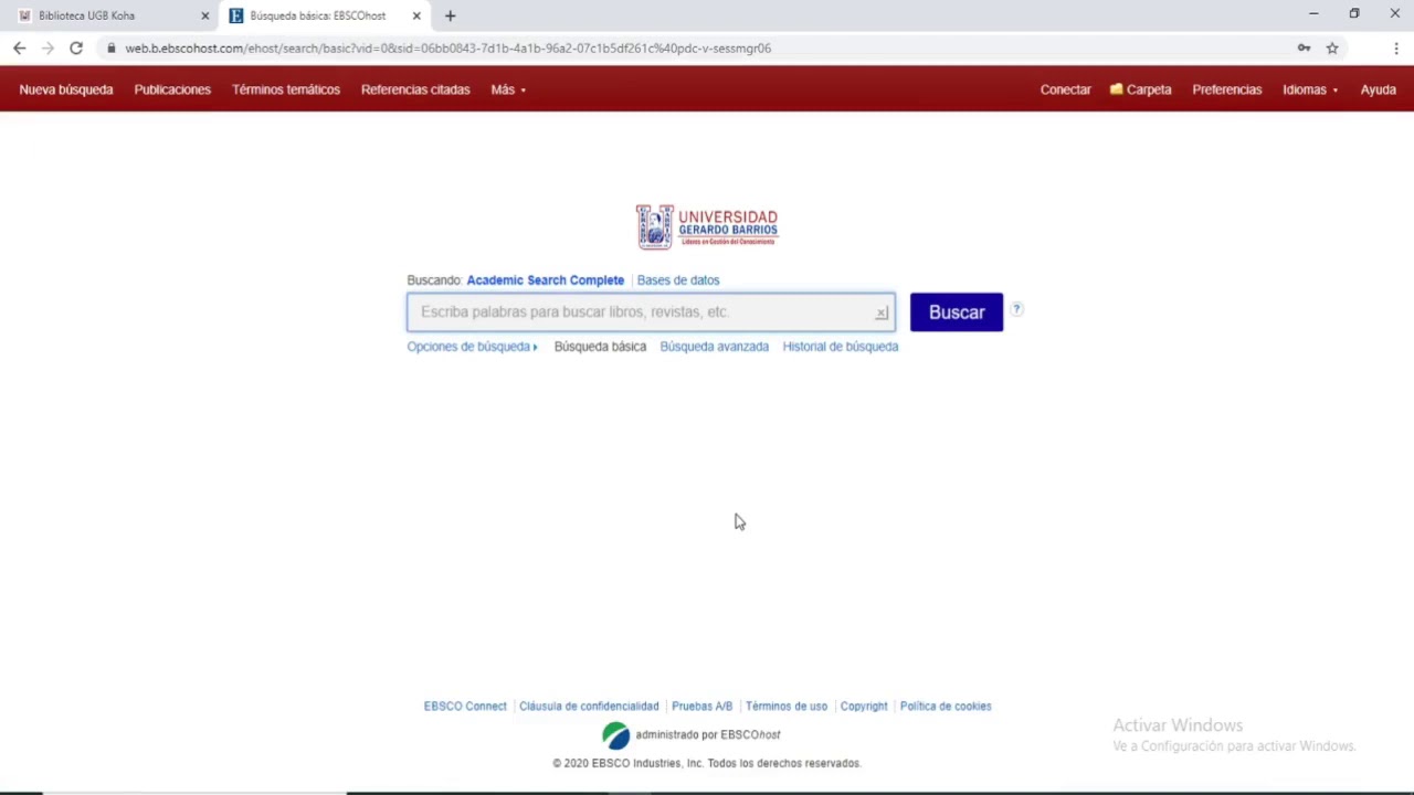 Video Tutorial Ebsco