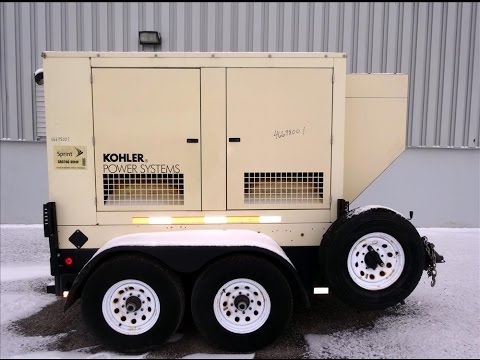 Used- Kohler 33 kW prime rated, portable / trailered, diesel generator set - Stock # 46698001