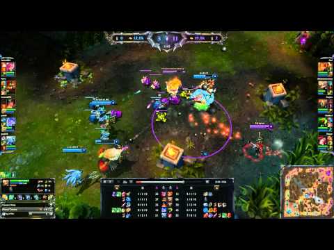 LoL Gameplay #19 Heimerdinger Mid & Miss Fortune quadrakill