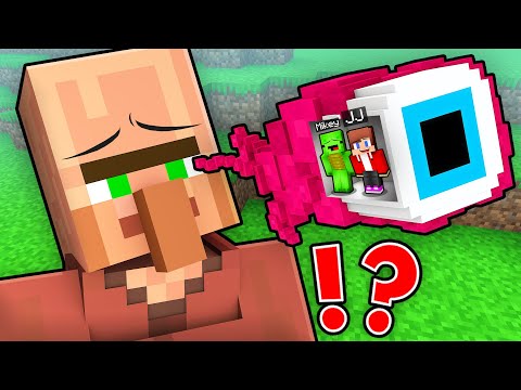 JJ and Mikey Went INSIDE Villager EYE in Minecraft ! - Maizen