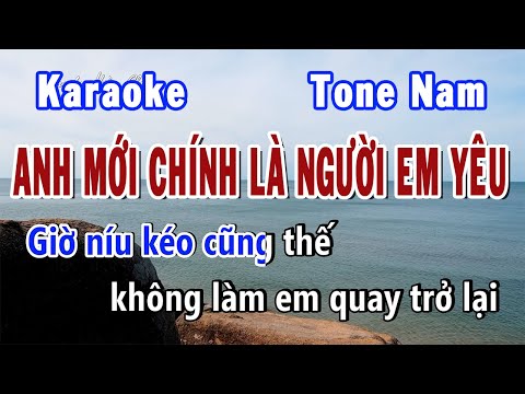 Anh  Mới Chính Là Người Em Yêu Karaoke Tone Nam (Dm) | Karaoke Hiền Phương
