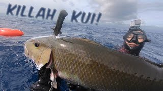Fat Uku at 90ft and Almost Blacked Out! - Spearfishing Hawaii