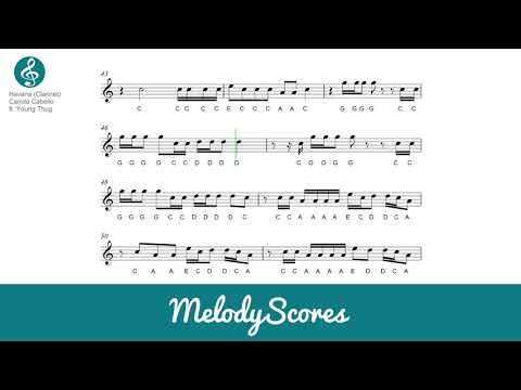 Clarinet | Camila Cabello ft. Young Thug - Havana Sheet Music