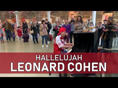 Hallelujah by Leonard Cohen Piano Cover at St Pancras International - Cole Lam 12 Years Old