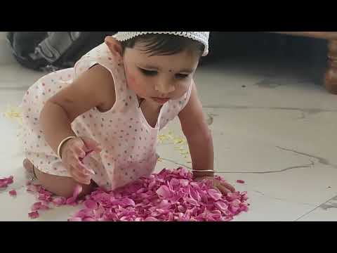 Samanvi's First Holi #Rainbowsandflowers #मामाकडील रंगपंचमी #Rangpanchami #babyholidecorations