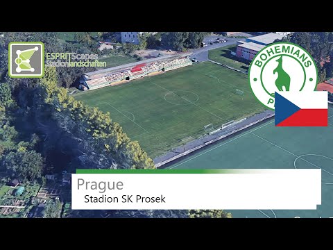 Stadion SK Prosek | FK Bohemians Prague (Střížkov) | Slow Motion 360° Rotation | Google Earth