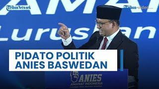 Anies Baswedan Sampaikan Pidato Politik di Stadion Tennis Indoor Kompleks GBK Senayan Jakarta