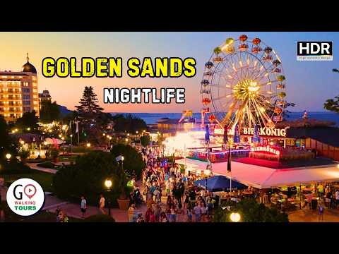 🔥 Crazy Nightlife in Golden Sands Bulgaria 🔥 Stunning 4K HDR Night Walk 2024