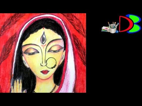 Maa Durga Drawing for Beginners | Step by Step Drawing Goddess Durga | Nabaratri Special Drawing Video