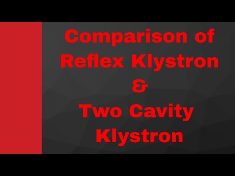 Comparison between Reflex Klystron Two Cavity Klystron by Engineering Funda Microwave Engineering