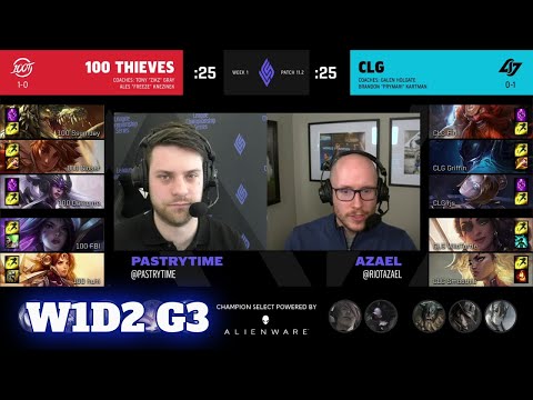 100 Thieves vs CLG | Week 1 Day 2 S11 LCS Spring 2021 | 100 vs CLG W1D2