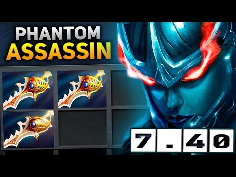 x3 Divine Rapiers Phantom Assassin🔥🔥🔥 New Broken Damage 30Kills One Shot in 7.40🔥🔥