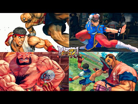 Street Fighter IV All Ultra Combos [NO HUD] | 2K 60 FPS