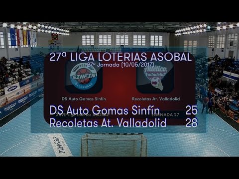 LIGA LOTERIAS ASOBAL J27 DS Auto Gomas Sinfín - Recoletas At. Valladolid 25 - 28