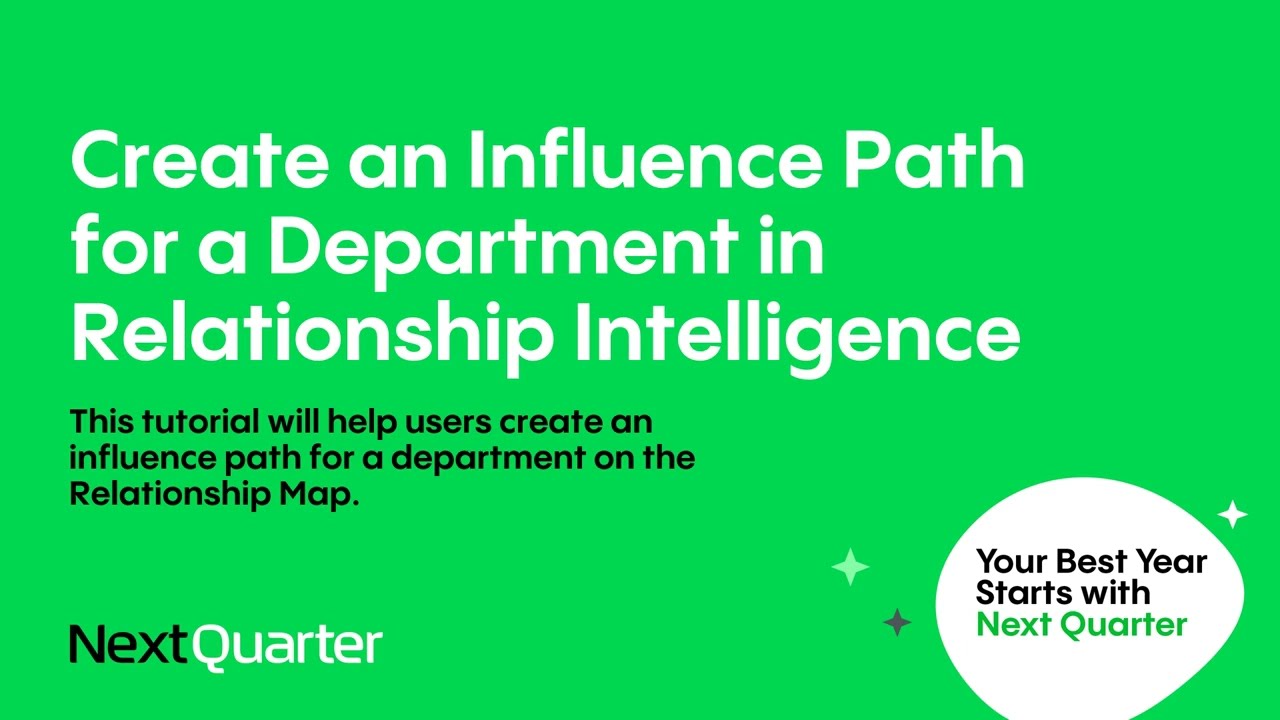 Create an Influence Path for Department