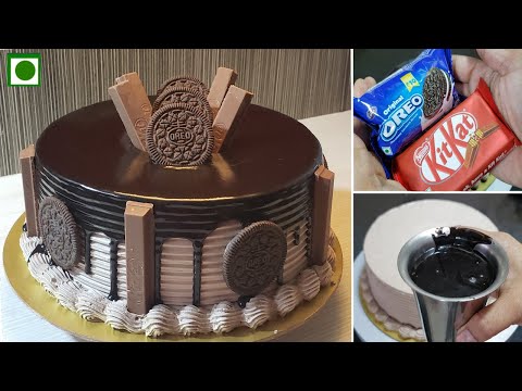 No Egg no Oven Bakery style Chocolate Oreo Kitkat cake | बिना अंडा बिना ओवन मार्किट स्टाइल ओरिओ केक