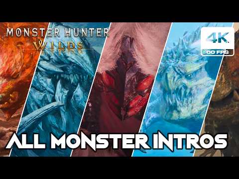 Monster Hunter Wilds - All Monster Intros (4K)