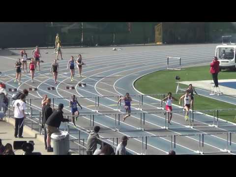 L Willingham - VarG 100m Hurdle Prelims at CA Relays 3-18-17