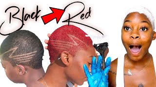 I DYED MY HAIR RED! | Bleaching At Home!