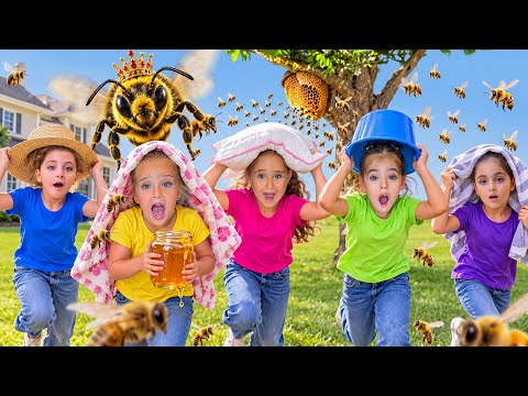 مفاجاة الين وتالين في بيت ماريا وكتاليا  الجديد هربنا من قفير النحل وعملنا تحديات !  
