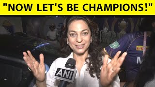 KKR की शानदार जीत से झूम उठीं JUHI CHAWLA, कहा अब बन जाओ IPL CHAMPIONS |Sports Tak