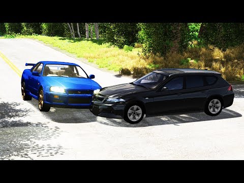 Crossroad Car Crashes Compilation #15 - BeamNG.Drive