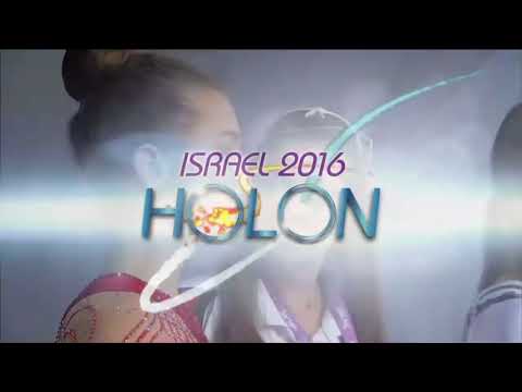 SLAVOVA Oksana(AUT) - 2016 Rhythmic Europeans junior qualifications HOOP Holon (ISR)