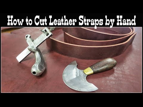 Leather How to Cut Leather Straps by Hand - Burgundy Latigo Video