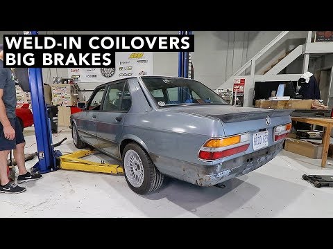 BMW E28 Overhaul - How To Weld In Coilovers
