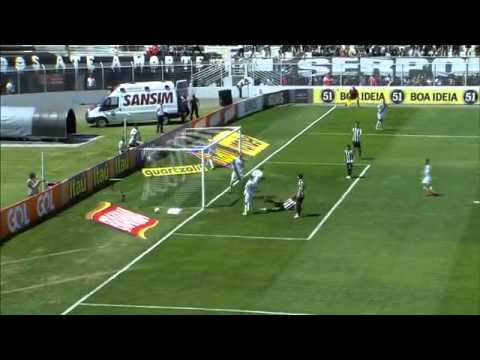 O gol de Borges para a Ponte Preta contra o Santos pela 25ª rodada do Brasileirão 2015