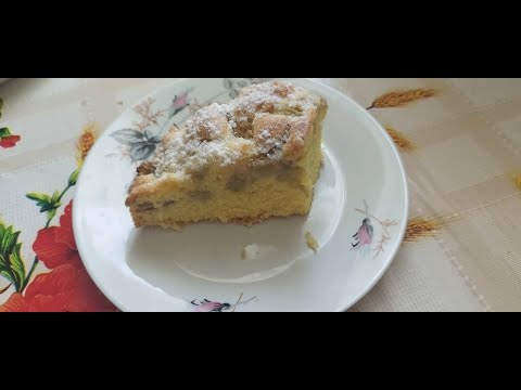 Tanie ciasto z rabarbarem